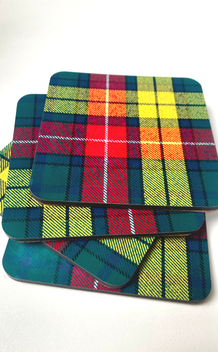 Essential Tartan Drink Coasters ‑ Set of 4 | CLAN