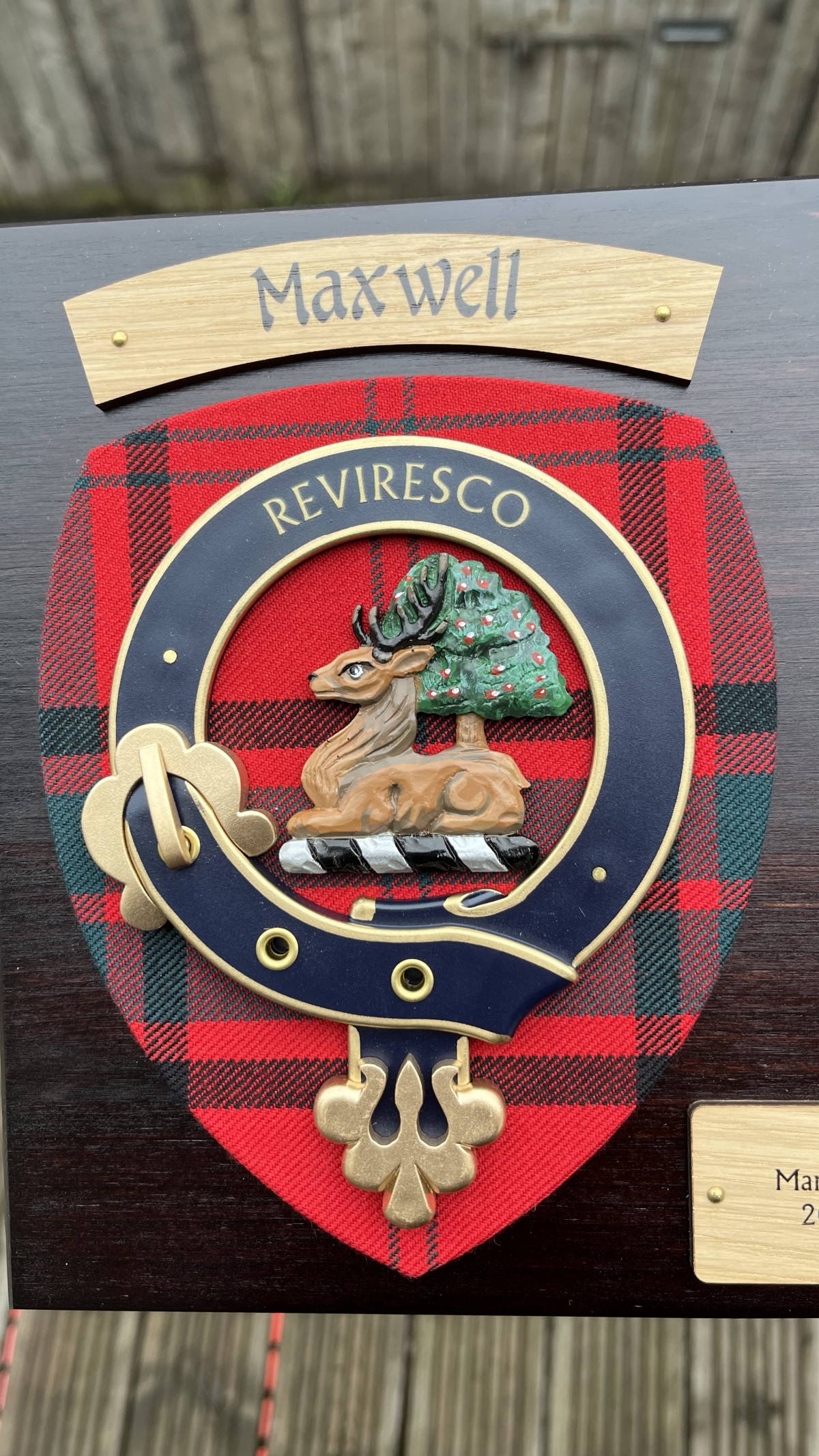 Double Clan Crest Wall Plaque CLAN