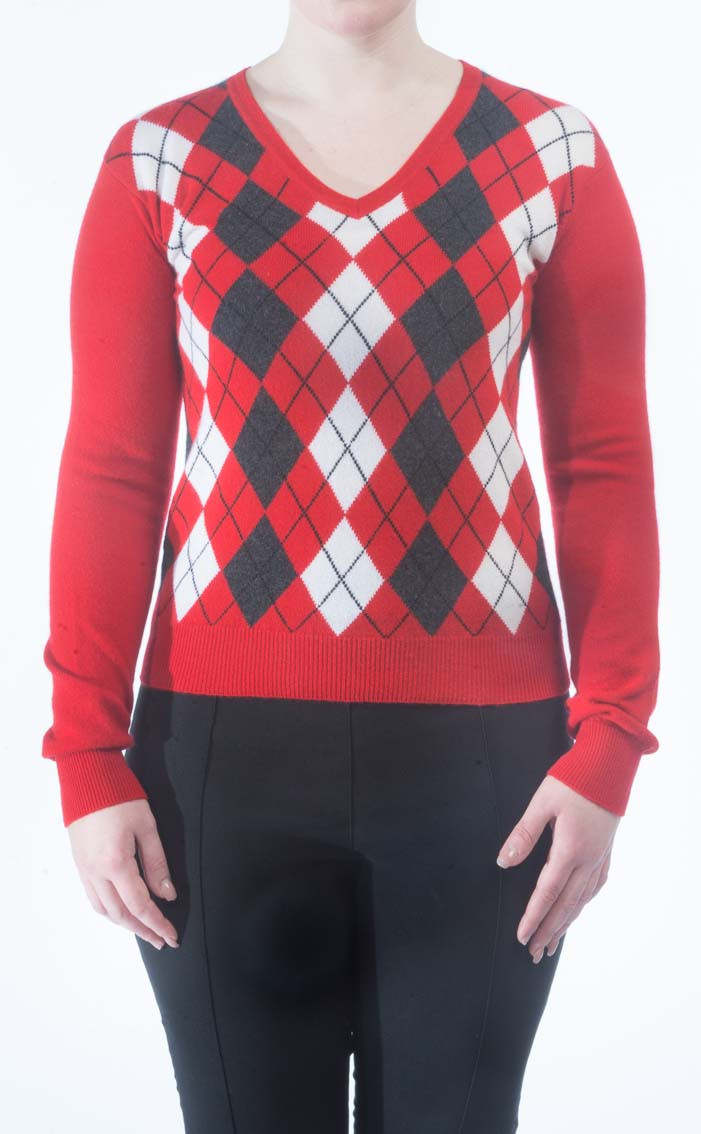 Luxury Cashmere 'Golf Style' VNeck Sweater CLAN
