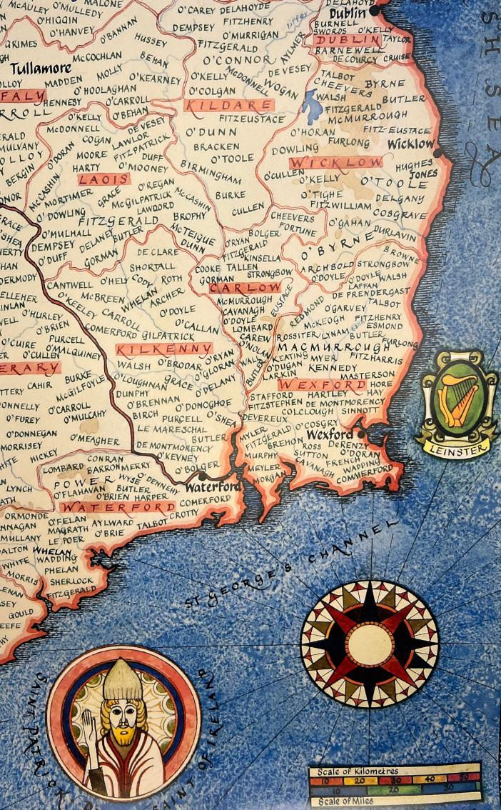 Clan Map Of Ireland CLAN