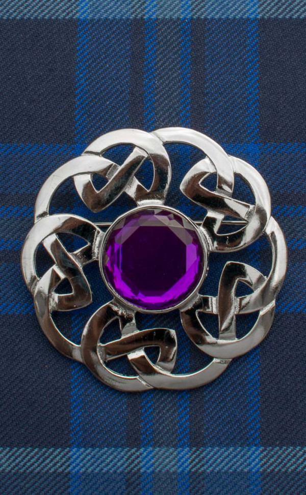 Celtic Interlace Plaid Brooch CLAN by Scotweb