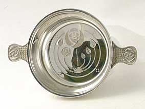 Glasgow Rose Scottish Quaich Rennie Mackintosh 2" Bowl Pewter Cup of Friendship Glasgow Rose Scottish Quaich Rennie Mackintosh 2" Bowl Pewter Cup of Friendship