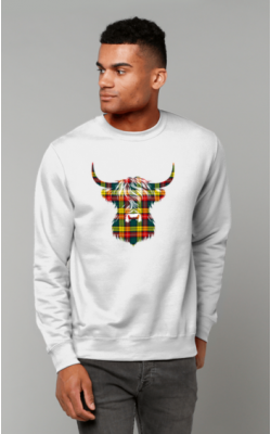 Tartan Design Crew Neck Tshirt | CLAN